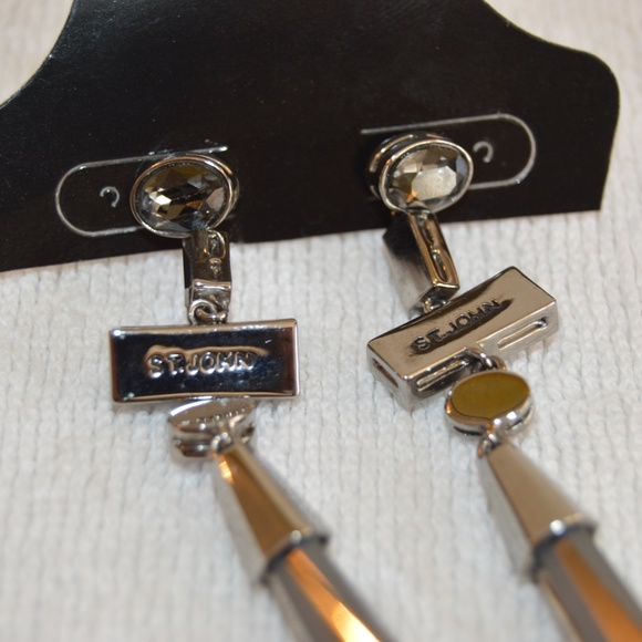 St. John Gunmetal Necklace and Earring Set - Picture 6 of 11